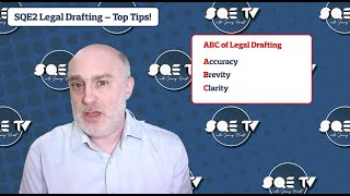 SQE TV  Episode 35  SQE2 Legal Drafting – Top Tips [upl. by Isidore]