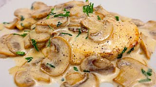 Rezept für Hähnchenbrust mit Champignons in Sahnesauce Einfach und sehr lecker [upl. by Nonrev]