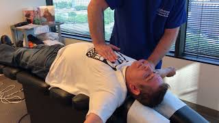 Houston Chiropractor Dr Gregory Johnson Adjust Severe Spine Case From The UK [upl. by Casimir115]