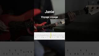 Janie  Voyage voyage Bass Cover Tabs [upl. by Bing458]