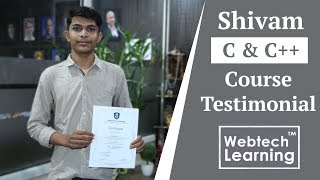 Shivam CampC Course Testimonial at WebtechLearning  Web Education Academy [upl. by Abbey]