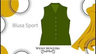 Como hacer el patrón de una BLUSA SPORT [upl. by Elfstan]