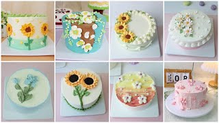 Easy ideas to decorate flower birthday cake  This flower cake turned out so pretty [upl. by Carlyn]