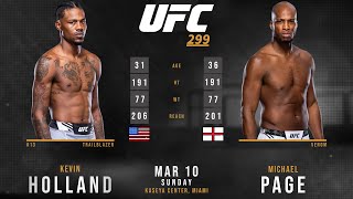 Kevin HOLLAND vs Michael PAGE Full FIGHT UFC 299 [upl. by Iams513]