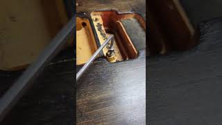 How to easily remove guitar bridge post stud inserts luthier guitarrepair luthiery guitar [upl. by Amo]