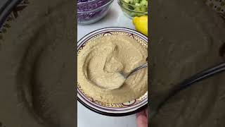 Homemade hummus mediterraneanfood mediterraneanrecipe turkishcuisine mediterraneanflavors food [upl. by Zehcnas]