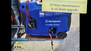 Westinghouse iGen4500 generator 50 hour maintenance amp oil drain upgrade [upl. by Oir]