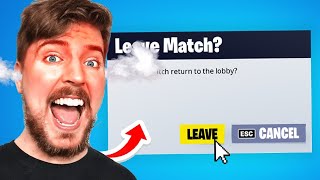 I made MrBeast Rage Quit Fortnite [upl. by Condon]