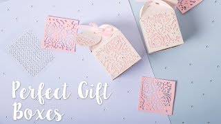 DIY Wedding Favor Boxes  Sizzix [upl. by Neahs307]