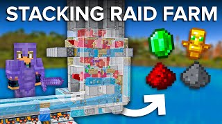 Minecraft Stacking Raid Farm  80000 Items Per Hour [upl. by Eniluqcaj431]