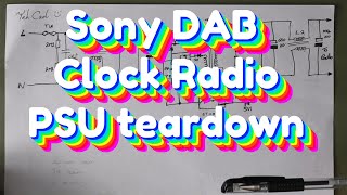 227 Sony DAB Clock radio psu teardown [upl. by Riebling]