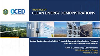 Carbon Capture Programs Notice of Intent Informational Webinar 2024 [upl. by Norud52]