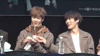 FANCAM 161014 MONSTA X  HyungHyuk Moment  KANGNAM FANSIGN EVENT [upl. by Dafna539]