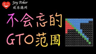 不会忘记的GTO翻前范围，翻前起手表，德州扑克Texas Hold’em poker [upl. by Otrevogir948]