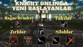 Knight Onlinea Yeni Başlayanlar Bölüm 17 Rogue İtemleri  Silah  Takı [upl. by Kyne]