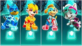 ALL PAW Patrol  The Mighty Movie Marshall 🌟 Chase 🌟 Tuck 🌟 Ella ☄️ Tiles Hop EDM Rush [upl. by Yramliw]