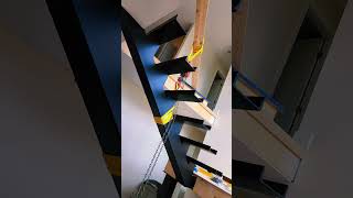 Floating Stair Stringers and Custom Steel Handrailing [upl. by Eugenia]