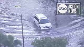 WATCH Heavy flooding in Fort Lauderdale Florida [upl. by Nikral]