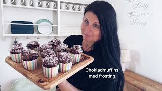 wwwmadameedithse  Chokladmuffins med frosting [upl. by Frederich]