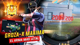 ESTE ES EL MÁXIMO PODER DE LA GROZA  X EVOLUTIVA 14 KILLS  FREE FIRE MAX [upl. by Alvina]