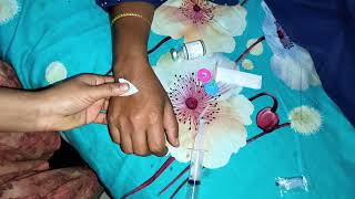 Intravenous injection video Iv ceftriaxone 1G Omeprazole injection24 p11 Injection By Cannula 69 [upl. by Adnolaj]