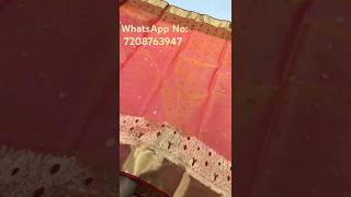 Chanderi Katan silk Handloom saree shorts ytshorts trending punjabi song Chanderi viralvideo [upl. by Rtoip596]