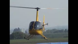 Robinson44 Air Lloyd Bonn Hangelar EDKB Footage from 2006 [upl. by Nanreik]