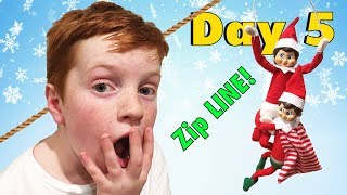 Elf on the Shelf ZIP LINE 🤓🤐  quotShelf Elf  Season3quot Day 5 [upl. by Kandy]