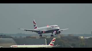 Kenya Airways Smooth Landing at Heathrow Airport Aviation in Action [upl. by Dnalra]