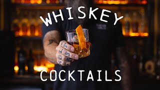 Best Whiskey Cocktails  Whiskey Forward Cocktails [upl. by Suirtimid]