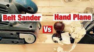 Which is better Belt sander Vs hand plane [upl. by Eisseb]