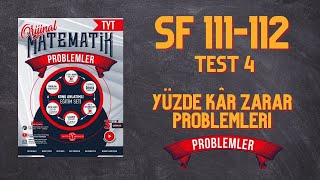 PROBLEMLER FASİKÜLÜ YÜZDE KÂR ZARAR PROBLEMLERİ TEST 4 SF 111102 NURETTİN TOPRAK [upl. by Etakyram]