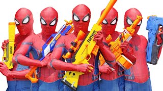 Spider Man Nerf War Compilation [upl. by Cornwall642]