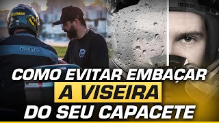 Como evitar que o capacete embace no frio ou na chuva [upl. by Afinom]