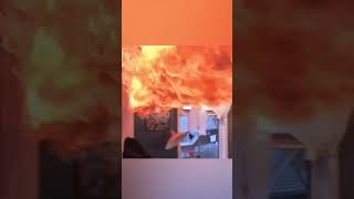 Why You Should Never Throw Water On Grease Fire  shortsfeed facts fire [upl. by Vescuso]