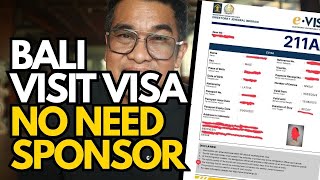 Bali Visit Visa 211A no need sponsor now  how to travel to bali update [upl. by Bink259]