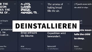 Windows 11 Schriftarten löschen [upl. by Nairda]