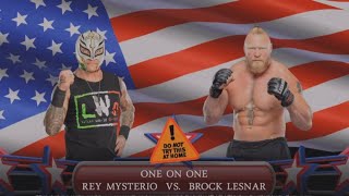 Rey Mysterio vs Brock Lesnar WWE 2K24 [upl. by Ylle]