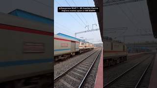 🔥Dangerous WAP 7  23 Coacher Poorva Express storms apart at 130 KMPH [upl. by Colley]