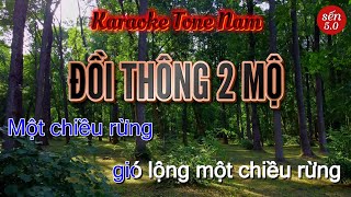 Karaoke Đồi Thông 2 Mộ Tone Nam l Sến 50 [upl. by Annaiek644]