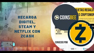 Cómo recargar Netflix y Steam con Zcash y Coinsbee [upl. by Nagirrek]