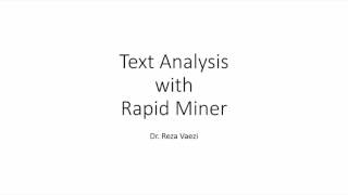 Text Analysis with Rapid Miner Altair AI Studio [upl. by Irtimed]