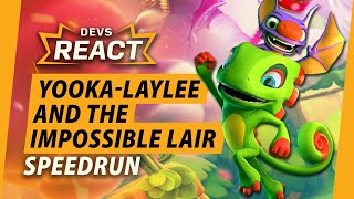 YookaLaylee and the Impossible Lair Devs React to 16 Minute Speedrun [upl. by Rawdan]