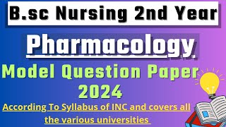 Pharmacology Bsc Nursing 2nd Year Question Paper 2024  Bsc Nursing 2nd Year Pharmacology Paper [upl. by Hafler]