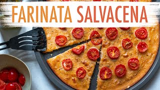 FARINATA ALLA PIZZAIOLA  RICETTA SALVACENA CHE METTE TUTTI DACCORDO  Elefanteveg [upl. by Nirrek]