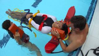 ABC Aquatics Lifeguards Spinal Backboarding Procedure  Shallow Water Training Video [upl. by Killigrew]