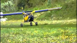 Grass field landing  steep approach in the Zenith CH 701 Sky Jeep [upl. by Adnoraj423]