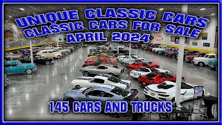 FOR SALE UNIQUE CLASSIC CARS  Classic Showroom Lot Walk  Classic Cars Street Rods Classic Trucks [upl. by Aneral793]