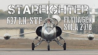 CF104D Starfighter 637 LNSTF  First ever display Sola 2018 [upl. by Hutchins716]