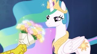 Discord amp Princess Celestia  Discord gives Celestia a bouquet of flowers [upl. by Ueik]